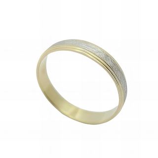 Foto de 10-351-303-15 - ALIANZA BICOLOR CENTRO MATE 4MM 18K 