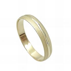 Foto de 10-351-471-15 - ALIANZA MEDIA CAÑA CENTRO BRILLO 4MM 18K 