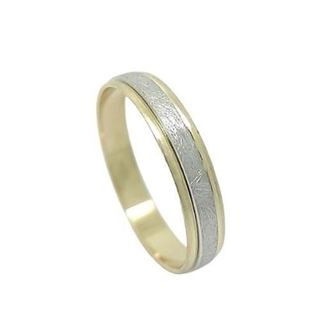 Foto de 10-351-670-15 - ALIANZA BICOLOR CENTRO MATE 4MM 18K 