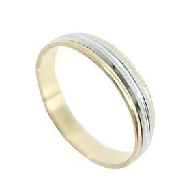 Foto de 10-351-710-14 - ALIANZA BICOLOR AGUAS 4MM 18K