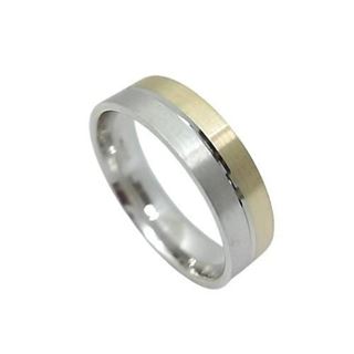 Foto de 10-351-820-13 - ALIANZA BICOLOR MATE-BRILLO 5MM 18K