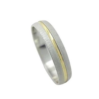 Foto de 10-351-922-16 - ALIANZA BICOLOR CENTRO AMARILLO 4MM 18K