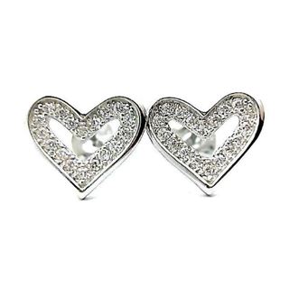 Foto de 25-0547C - PENDIENTES PLATA CORAZÓN CON CIRCONITAS 10MM