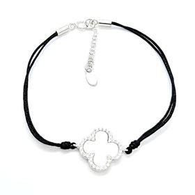 Foto de 25-0540 - PULSERA PLATA TRÉBOL-CIRCONITA-NÁCAR 19MM 17CM (ALARGADOR 3.5CM)