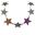 Foto de 25-1741 - GARGANTILLA PLATA ESTRELLAS COLOR 10MM 40CM (ALARGADOR 3CM)