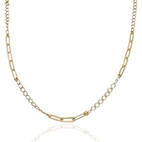 Foto de 28-0034G - GARGANTILLA COMBINADA 45CM (ALARGADOR 2CM) 18K