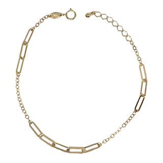 Foto de 28-0278 - PULSERA COMBINADA 2.5MM 17CM (ALARGADOR 2CM) 18K