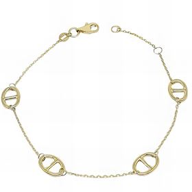 Foto de 28-11142 - PULSERA MOTIVOS BRILLO 4MMX19CM (ANILLA A 2CM) (2,02gr)18K