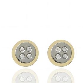 Foto de 33-21001 - PENDIENTES BICOLOR CIRCONITA 5MM 18K