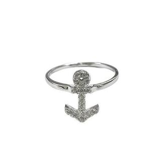 Foto de 25-0508S - SORTIJA PLATA ANCLA 10MM CIRCONITA