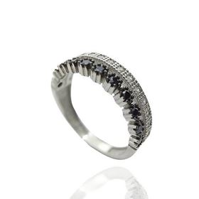 Foto de 44-AG00156N - *OFERTA* SORTIJA PLATA CIRCONITA NEGRA 5MM