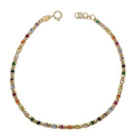 Foto de 45-625C - PULSERA PIEDRAS COLOR 2.8MM 18CM (1,97gr) 18K