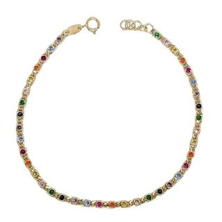 Foto de 45-625C - PULSERA PIEDRAS COLOR 2.8MM 18CM (1,97gr) 18K