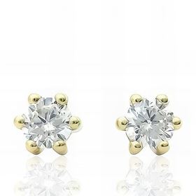 Foto de 51-2736 - PENDIENTES CIRCONITA 4MM 6 GARRAS 18K