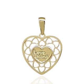 Foto de 51-17206 - COLGANTE 'MAMÁ' CORAZÓN LOVE 16MM 18K