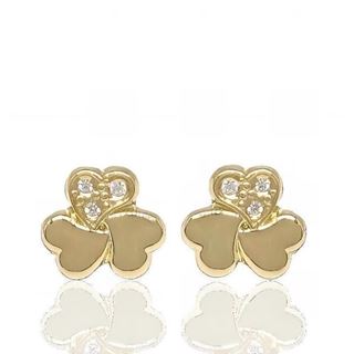 Foto de 51-19503 - PENDIENTES CORAZONES CIRCONITA 6MM 18K