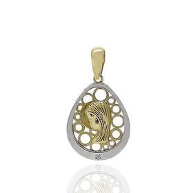 Foto de 51-1647400 - MEDALLA VIRGEN NIÑA BICOLOR CIRCONITA 11MM 18K