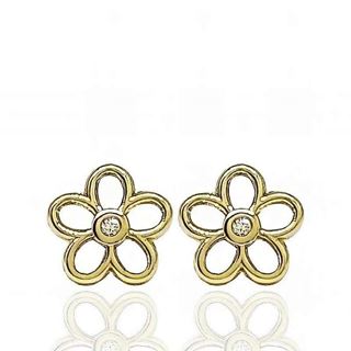 Foto de 51-2003462 - PENDIENTES FLOR CIRCONITA 7MM 18k