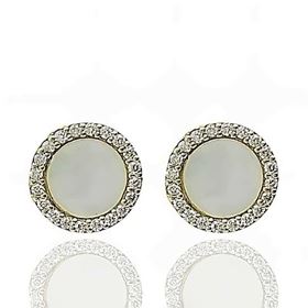 Foto de 62-00184 - PENDIENTES REDONDOS NÁCAR CIRCONITA 8MM 18K