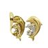 Foto de 70-1102 - PENDIENTES DELFINES BICOLOR CIRCONITA 14MM CATALÁN 18K 