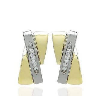 Foto de 70-1162 - PENDIENTES BICOLOR CIRCONITA 15MM CATALÁN 18K