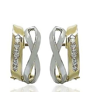 Foto de 70-2085-2 - PENDIENTES BICOLOR CIRCONITA 16MM OMEGA 18K