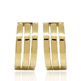 Foto de 71-8675A - PENDIENTES BRILLO 15MM CIERRE OMEGA 18K 