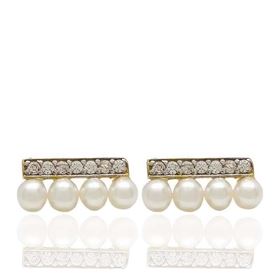 Foto de 71-8913 - PENDIENTES PERLA CIRCONITA BICOLOR 4.5X10MM 18K 