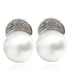 Foto de 75-2931P - PENDIENTES AUSTRALIANA BRILLANTES 1.25MM C/U 17MM O.B. 18K