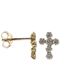 Foto de 87-1884 - PENDIENTES CRUZ CIRCONITAS 10MM 18K 