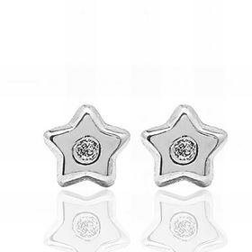 Foto de 90-6046-5B - PENDIENTES BRILLANTES ESTRELLA 4MM O.B. 18K