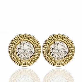 Foto de 71-12386 - PENDIENTES CIRCONITA GRECA 7MM 18K