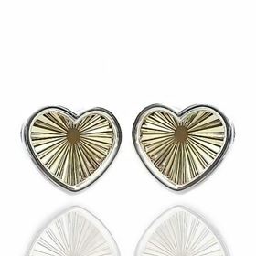 Foto de 51-1645306 - PENDIENTES CORAZÓN BICOLOR LAPIDADOS 8MM 18K