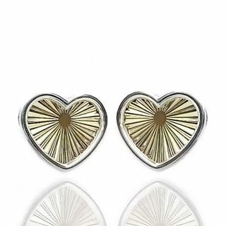 Foto de 51-1645306 - PENDIENTES CORAZÓN BICOLOR LAPIDADOS 8MM 18K