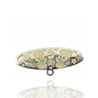 Foto de 51-6547 - ALFILER BEBÉ BICOLOR 9X28MM 18K