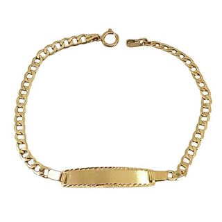 Foto de 9K88-005 - PULSERA PLACA BARBADA 3.5MM 18CM (PLACA 7X30MM) (1,98gr) 9K**