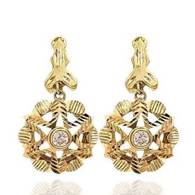 Foto de 00-1683 - PENDIENTES POLCA CIRCONITA 26MM 18K