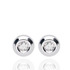 Foto de 10-539-008 - PENDIENTES "NETO" BRILLANTE 0.060 KT. 5MM O.B. 18K