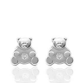 Foto de 51-201978 - PENDIENTES MINI OSO CIRCONITA 6MM O.B. 18K