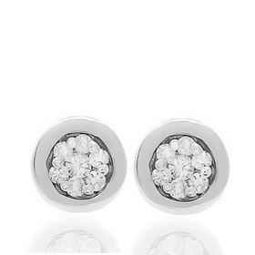 Foto de 10-297-651 - PENDIENTES "NETO" BRILLANTES 0.199KT H-SI 6.5MM O.B. 18K