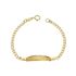 Foto de 9K88-011 - PULSERA BEBÉ PLACA BARBADA 2.5MM (PLACA 5.5X20MM) 14CM 9K**