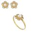 Foto de 51-1322906 - PENDIENTES FLOR PERLA BICOLOR 8MM 18K