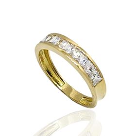 Foto de 40-1834S - SORTIJA CIRCONITA BAGUETTE 4MM 18K