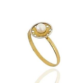 Foto de 51-1269301 - SORTIJA PERLA BICOLOR 8MM 18K