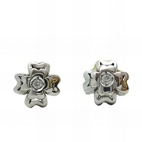 Foto de 72-9693B - PENDIENTES BRILLANTE FLOR 5MM BICOLOR 18K