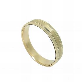 Foto de 10-351-117-14 - ALIANZA HUECA CENTRO MATE 4MM 18K 