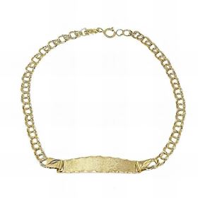 Foto de 9K88-H2.5 - PULSERA PLACA HUNGARINA 2.5MM 16.5CM (PLACA 6X27MM) (1,60gr) 9K**