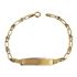 Foto de 9K88-012 - PULSERA PLACA 1X1 3.8MM CIRCONITA 16.5CM (PLACA 6X28MM) (1,75gr) 9K**