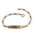 Foto de 9K88-012 - PULSERA PLACA 1X1 3.8MM CIRCONITA 16.5CM (PLACA 6X28MM) (1,75gr) 9K**