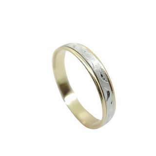 Foto de 10-351-686-14 - ALIANZA BICOLOR ONDA 4MM 18K